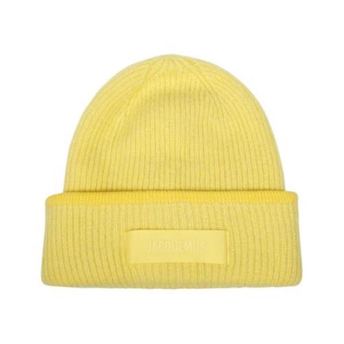 Jacquemus Gul Gros Grain Hatt Yellow, Herr