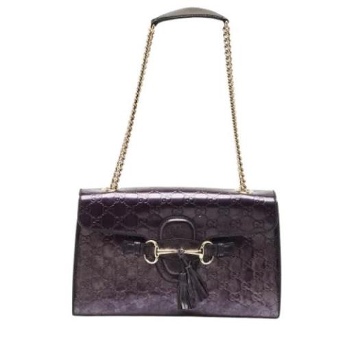 Gucci Vintage Pre-owned Laeder gucci-vskor Purple, Dam