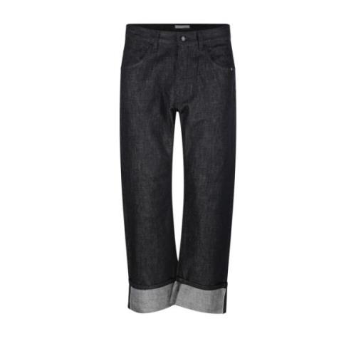 Amish Svarta Jeans för Män Black, Herr