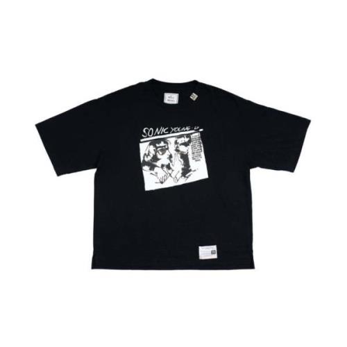 Mihara Yasuhiro Svart Bomull Halfärm Broderad T-shirt Black, Herr