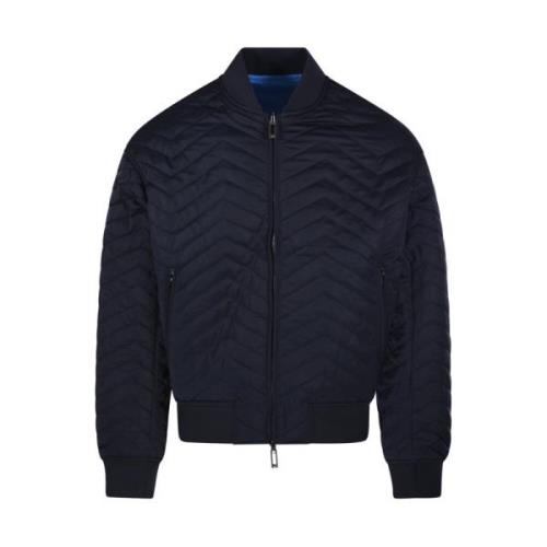 Emporio Armani Marinblå Blousonjacka Blue, Herr