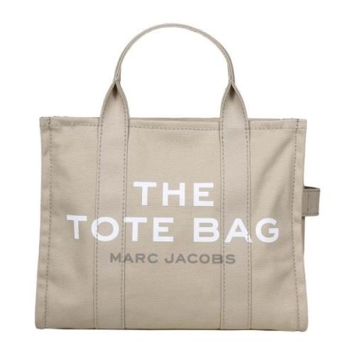 Marc Jacobs Beige Canvas Toteväska med Logotyper Beige, Dam