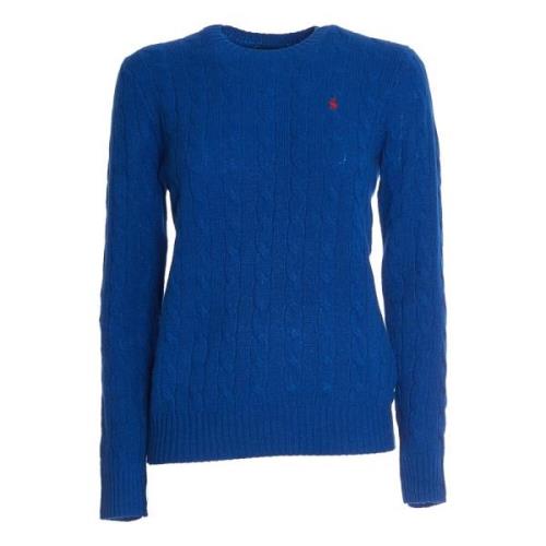 Ralph Lauren Damkläder Stickat Kunglig Blå Aw24 Blue, Dam