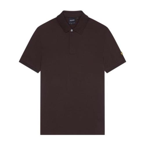 Lyle & Scott SS Polo Shirts Ottoman Tipped Polo Shirt Brown, Herr