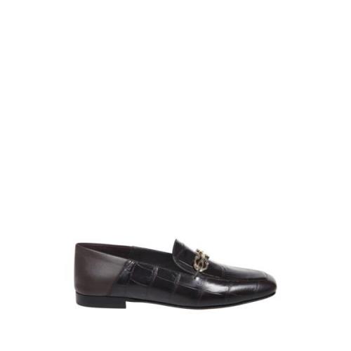 Salvatore Ferragamo Krokodil Loafer i Brun Läder Brown, Dam