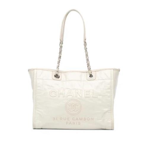 Chanel Vintage Pre-owned Laeder totevskor White, Dam