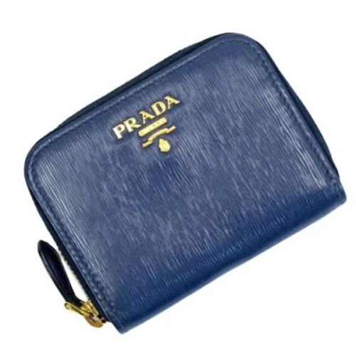 Prada Vintage Pre-owned Laeder plnbcker Blue, Dam