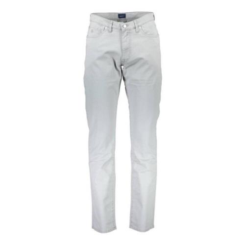 Gant Grå Bomullsjeans Byxa, 5-Fickor Gray, Herr