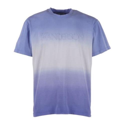 JW Anderson Gradient Broderad T-shirt Purple, Herr