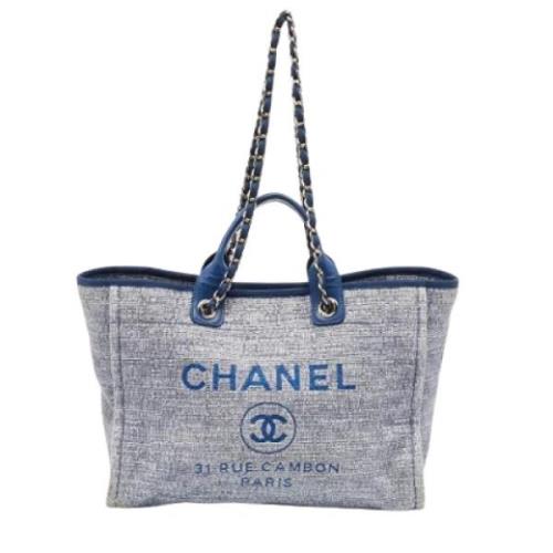 Chanel Vintage Pre-owned Laeder chanel-vskor Blue, Dam