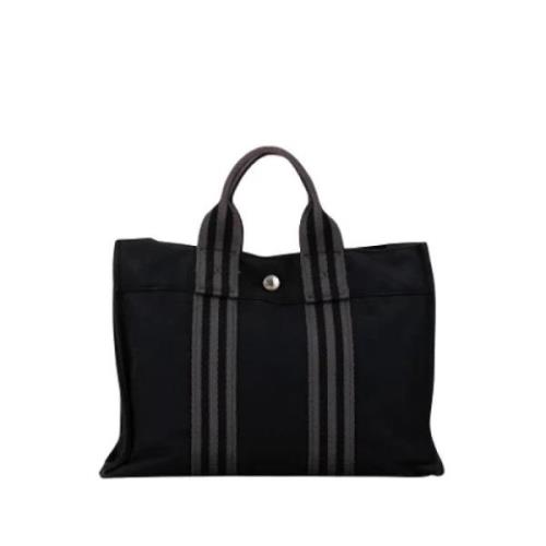 Hermès Vintage Pre-owned Canvas totevskor Black, Dam