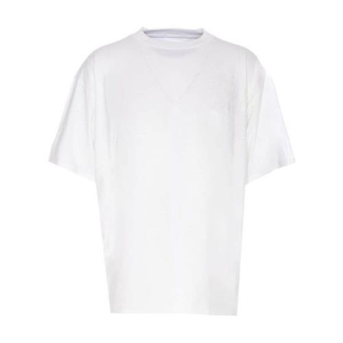 MM6 Maison Margiela Vit Bomull Jersey Crew Neck T-shirt White, Herr