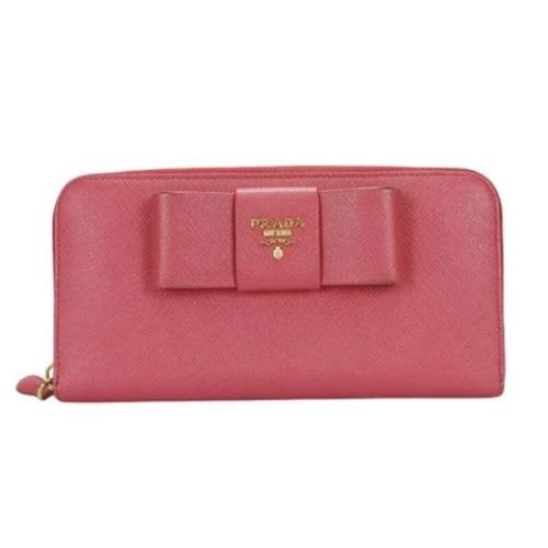 Prada Vintage Pre-owned Laeder plnbcker Pink, Dam