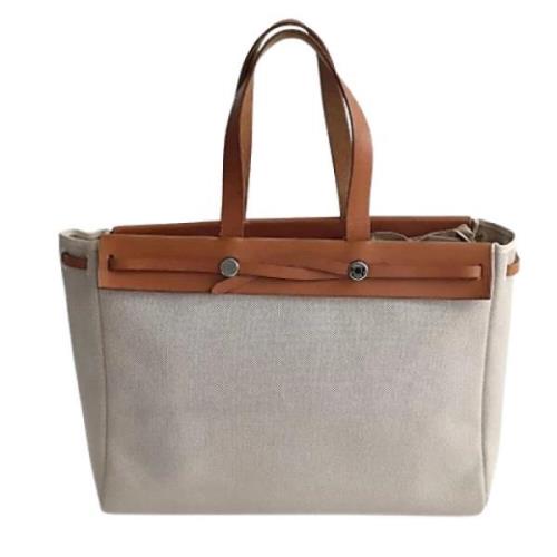 Hermès Vintage Pre-owned Canvas handvskor Beige, Dam