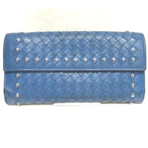 Bottega Veneta Vintage Pre-owned Laeder plnbcker Blue, Herr