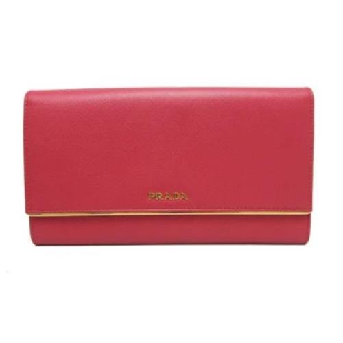 Prada Vintage Pre-owned Laeder plnbcker Red, Dam