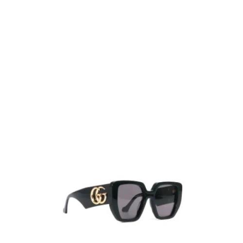 Gucci Vintage Pre-owned Metall solglasgon Black, Dam