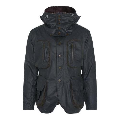 Barbour Outland Vaxad Jacka Sage-M Green, Herr