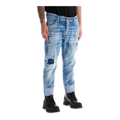 Dsquared2 Förstörda Kortade Sjömansjeans Blue, Herr