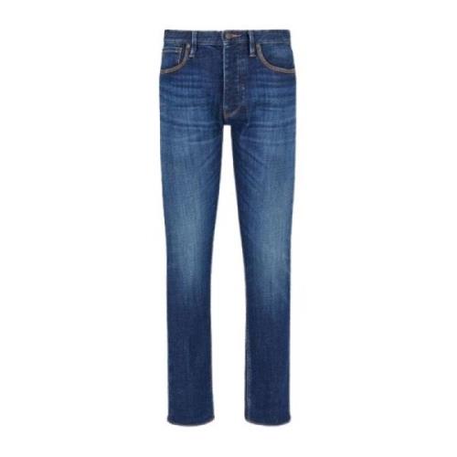 Emporio Armani Slim Fit Denim Blå Jeans Blue, Herr