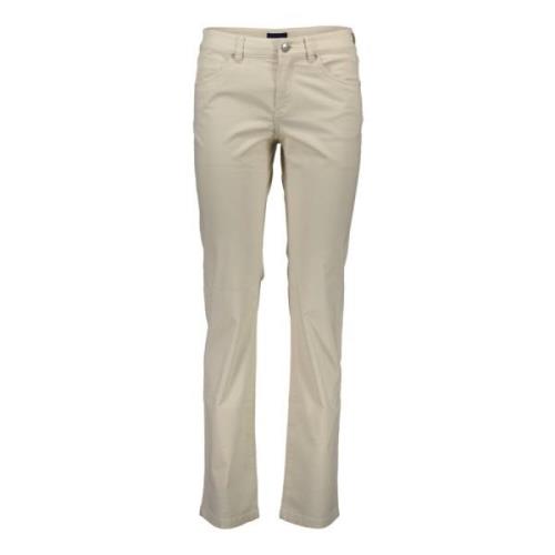 Gant Stiliga Beige Slim-Fit Jeansbyxor Beige, Dam