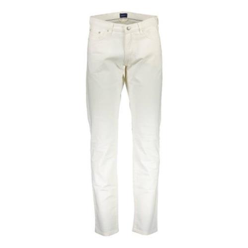 Gant Bomulls Jeans Byxor White, Herr