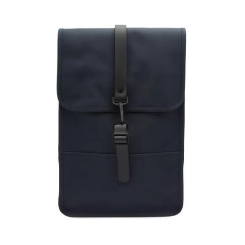 Rains Mini Navy Ryggsäck med Flera Fickor Blue, Dam