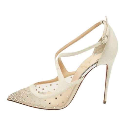 Christian Louboutin Pre-owned Pre-owned Mesh klackskor White, Dam