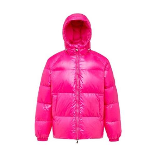 Pyrenex Huvad unisex dunjacka - Glänsande Pink, Herr