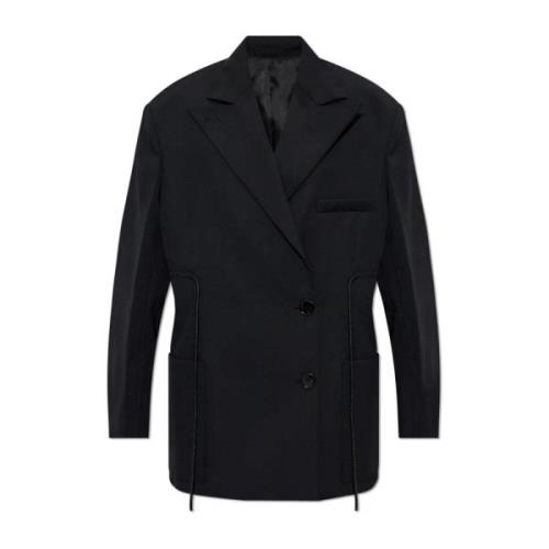 Lanvin Blazer med dragsko i midjan Black, Dam