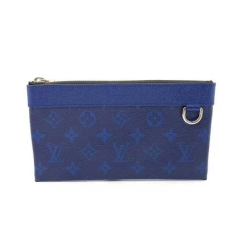 Louis Vuitton Vintage Pre-owned Laeder plnbcker Blue, Herr