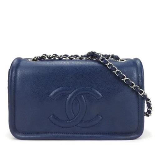 Chanel Vintage Pre-owned Laeder plnbcker Blue, Dam