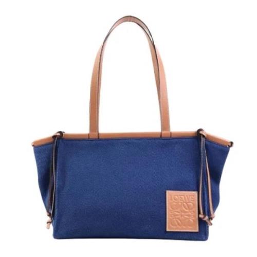 Loewe Pre-owned Pre-owned Canvas axelremsvskor Blue, Dam