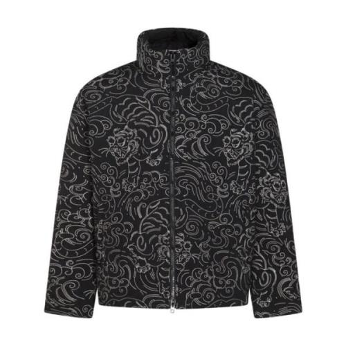 Kenzo Kort Blommig Pufferjacka Black, Herr