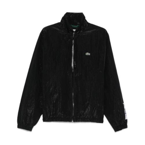 Lacoste Logo Patch Kort Jacka Vattentät Black, Herr