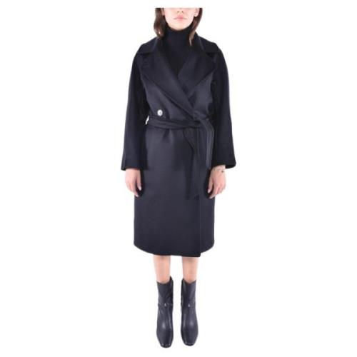 Max Mara Weekend Dubbelknäppt ullrock med sartoriala detaljer Black, D...