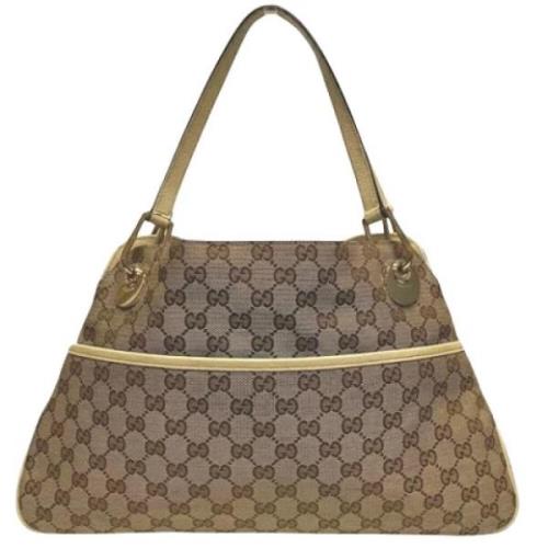 Gucci Vintage Pre-owned Canvas totevskor Beige, Dam