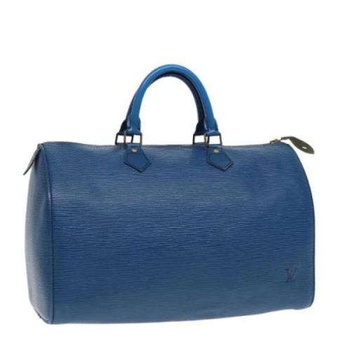 Louis Vuitton Vintage Pre-owned Laeder handvskor Blue, Dam