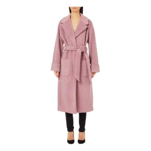 Liu Jo Navy Shuttle Coat Pink, Dam