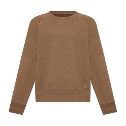 PS By Paul Smith Sweatshirt med logotypmärke Brown, Herr