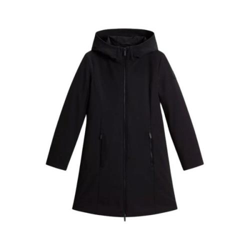 Woolrich Svart Tech Softshell Dunjacka Black, Dam