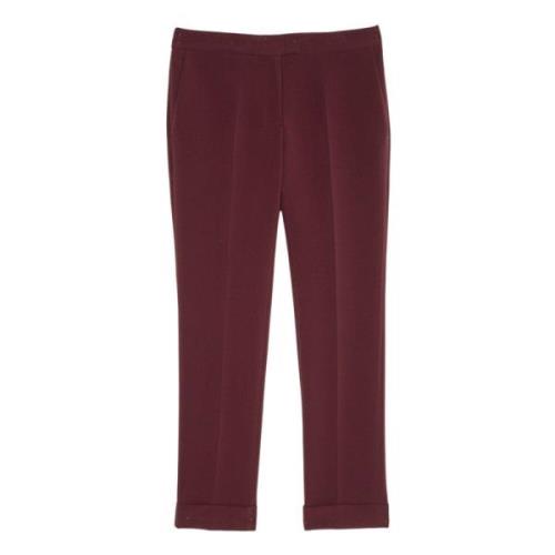 Twinset Bordeaux Byxor för Kvinnor Red, Dam