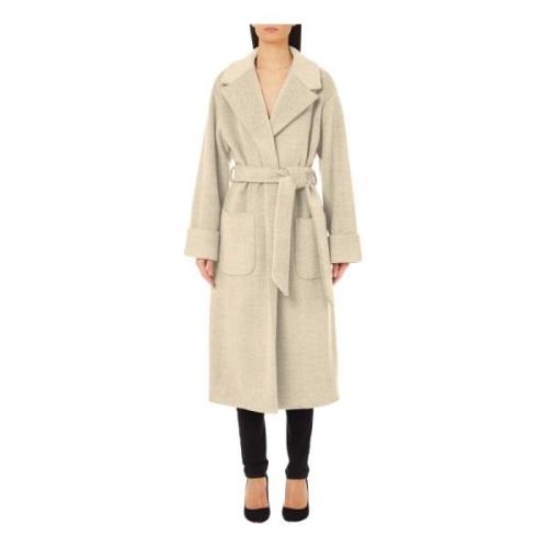 Liu Jo Navy Shuttle Coat Beige, Dam