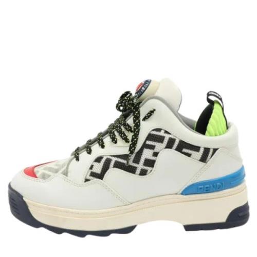 Fendi Vintage Pre-owned Laeder sneakers Multicolor, Dam