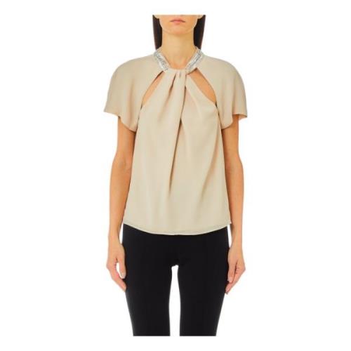 Liu Jo Broderad Topp Beige, Dam