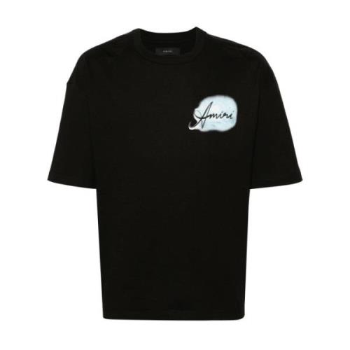 Amiri Svarta T-shirts och Polos med Logotyp Black, Herr