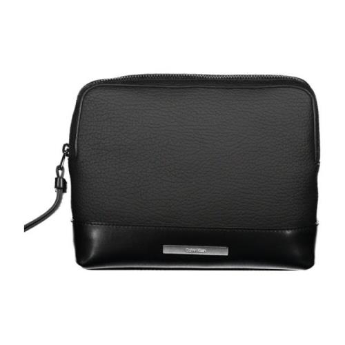 Calvin Klein Svart Herr Crossbody Väska med Dragkedja Black, Herr