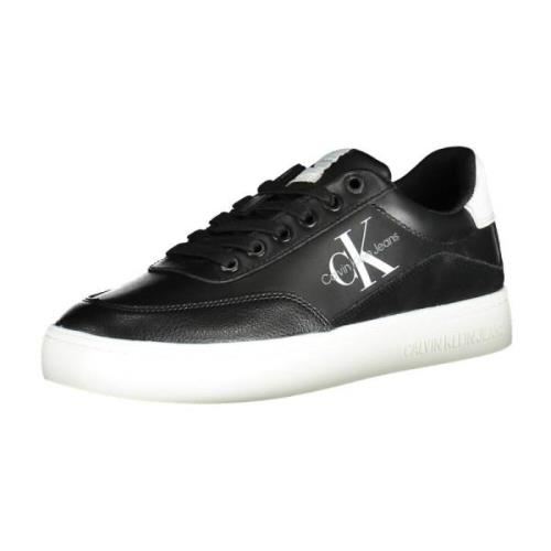 Calvin Klein Sportiga svarta dam sneakers med kontrastdetaljer Black, ...