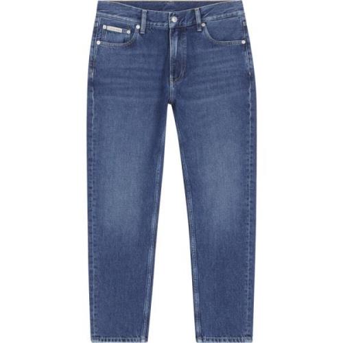 Calvin Klein Avslappnad passform blå denim jeans Blue, Herr