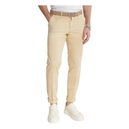 Hugo Boss Bomull Tvättade Byxor Beige, Herr